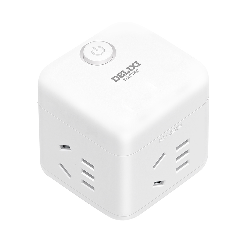 德力西电气四位五孔魔方插座无线 CD98H-CK4X/BP 只 白色